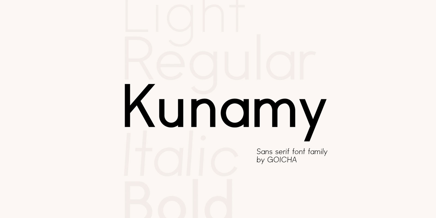 Пример шрифта Kunamy